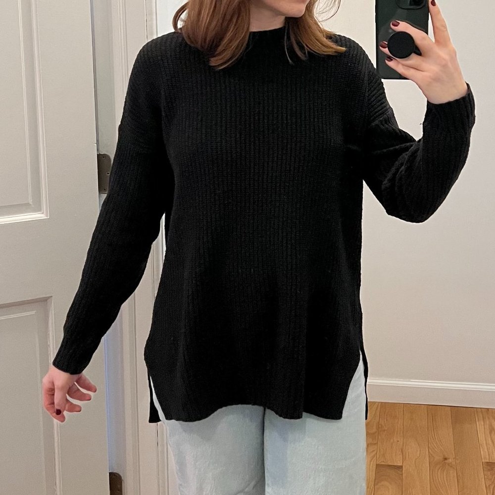 BP. Oversized Knit Sweater in Black, Size Small